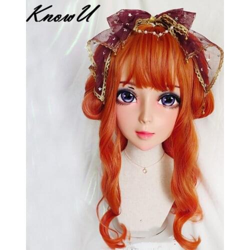 KnowU Kigurumi BJD Permanent Makeup Anime Mask FemaleMask Resin Headgear Crossdresser Cosplay Crossplay женская маска
