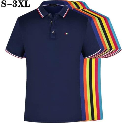 Fashion lapel Tops & Tees Summer New-design Mens polos shirts Casual Brand mens short sleeve polos shirt Slim Mens clothes