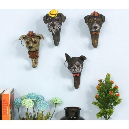 Hook Keychain Wall Creative Animal Hook Puppy Personality Wall Decoration ChildrenS Room Decoration Home Decorations