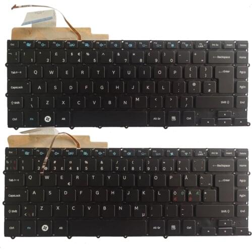 NEW FOR Samsung NP900X4 NP900X4B NP900X4C NP900X4D UK/Nordic laptop Keyboard without Frame big enter