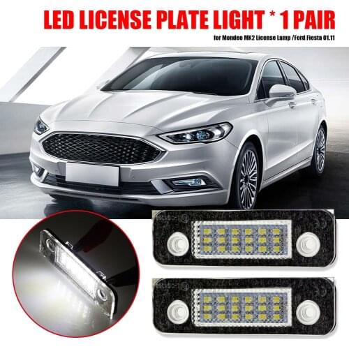 Practical Operation Simple Conveninently Light LED License Number Plate Lamp 1 Pair for Ford Mondeo Mk2 96-00 Fusion 01
