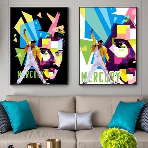 Queen Freddie Mercury Motivational Canvas Painting on The Wall Art Posters Prints Wall Picture for LivingRoom Home Cuadros Decor