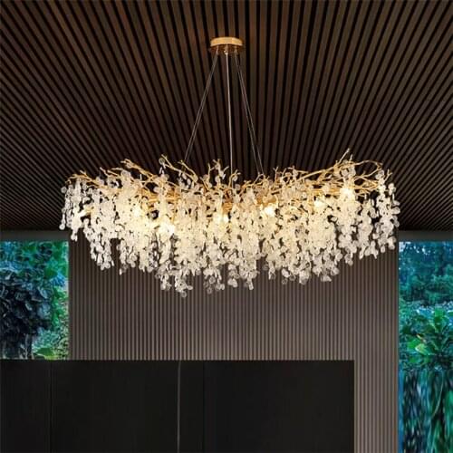 Nordic Luxury LED Chandeliers Home Bedroom Decoration Art Hanging Lamp Ceiling Lights Living Room Hotel Indoor Lighting Fixtures