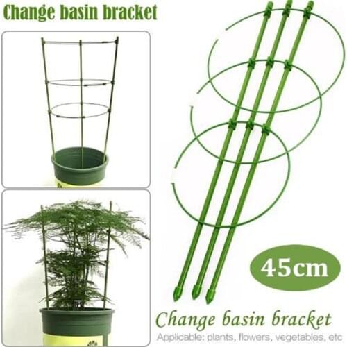 1 Pc Durable Creative Climbing Vine Rack 45cmPlastic Coated Iron Plant Support Frame Garden Balcony Plant Flower Trellis