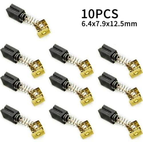 10pcs Carbon Brushes 6.4 X 7.9 X 12.5mm For Black Decker CD105 CD110 CD115 KG900 Angle Grinder Accessories
