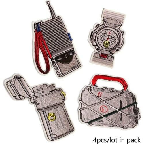 4pcs/lot Fashion punk embroidery patches for clothing 3D embroidered DIY iron on patch appliques for hat bags jeans jackets