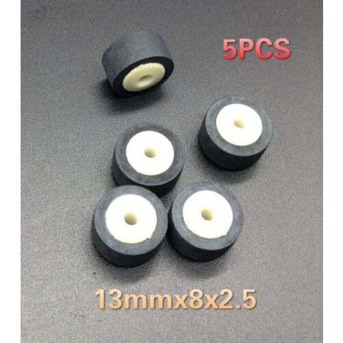 5pcs 13mmx8x2.5 car retractor press belt pulley deck audio pressure recorder cassette deck pinch roller tape Card Seat Stereo