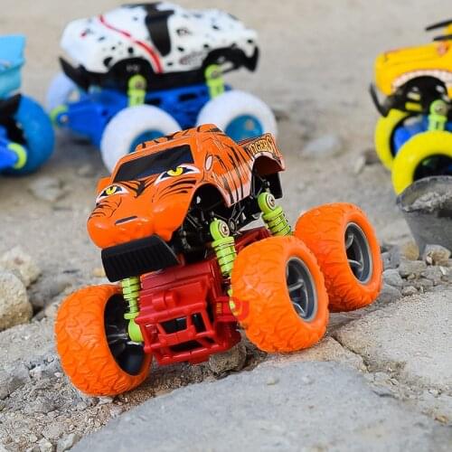 Simulated spring shock absorbers climbing large wheel alloy inertial animal cartoon car childrens toy car boys toys boys gift