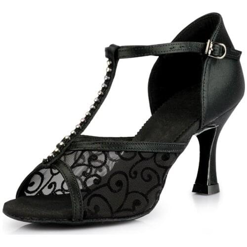 Evkoodance New Practice Women Latin Dance Shoes Lace Material Latin Salsa Ballroom Tango Dancing Shoes Party Sandals Dance Shoes