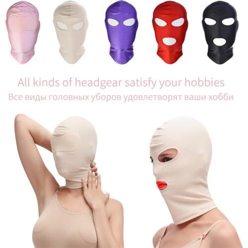 More Than Adult Sex Toys Soft Head Mask BDSM For Couples SM Bondage Sexy Headgear Erotic Toys Black Slave Restraint Adult Mask