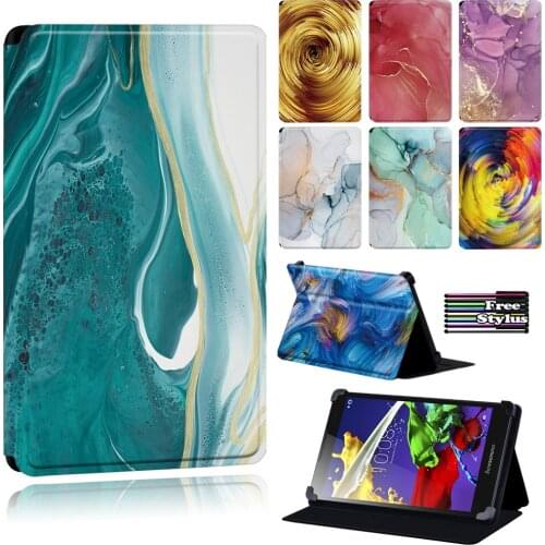 Tablet Case for Lenovo Tab 4(8/10/8 Plus/10 Plus)/Tab 3(7 Essential/10.1)/Tab 2 A8/A7-(10/10F)/A10-70 -watercolor Leather Cover