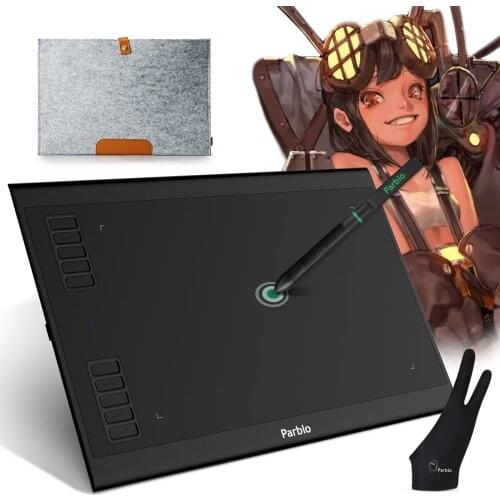 Parblo A610PLUS V2 Art Digital Graphic Tablet for Drawing with 8192 Level Pen Pressure Passive Stylus Support Phone Connection