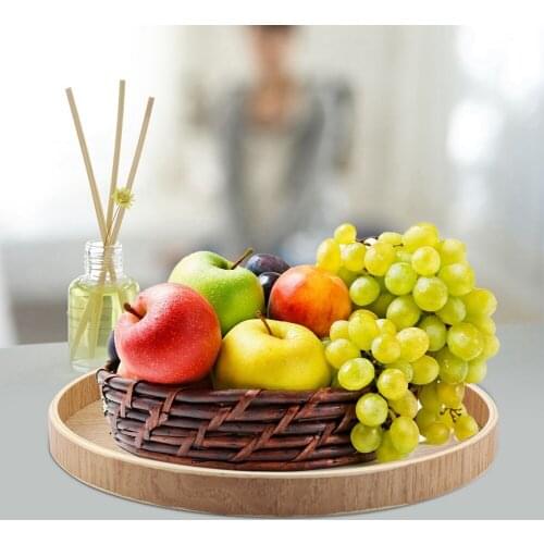 New 24/27/30/33Cm Wooden Serving Tray Plate Log Tray For Tea Set Fruits Candies Food Home Decoration Household