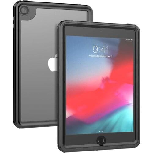 For iPad Mini 5 Waterproof Case Shockproof Dustproof with Built-in Screen Full-Body Rugged Protective Case for Apple iPad