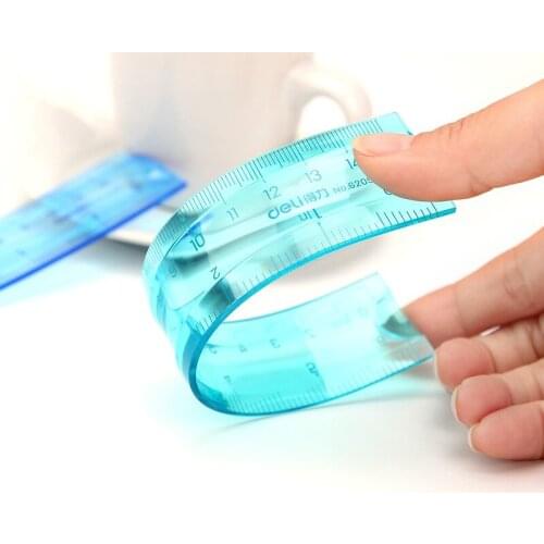 Inch and Metric, 30 cm/12 Inch, 20 cm/8 Inch, 15 cm/6 Inch, r12 Colors Soft Ruler