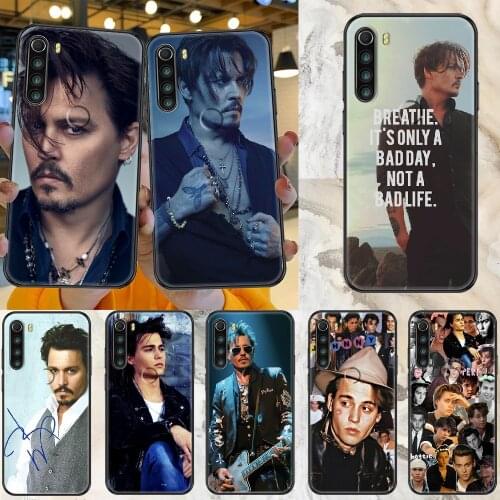 Johnny Depp Phone case For Xiaomi Redmi Note 7 7A 8 8T 9 9A 9S 10 K30 Pro Ultra black silicone waterproof painting coque art