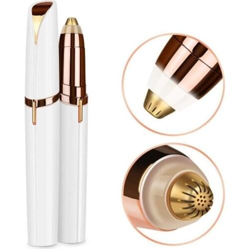 Fashion Electric Eyebrow Trimmer Mini Painless Eye Brow Shaper Shaver Razor Portable Facial Hair Battery Remover Tool for Women