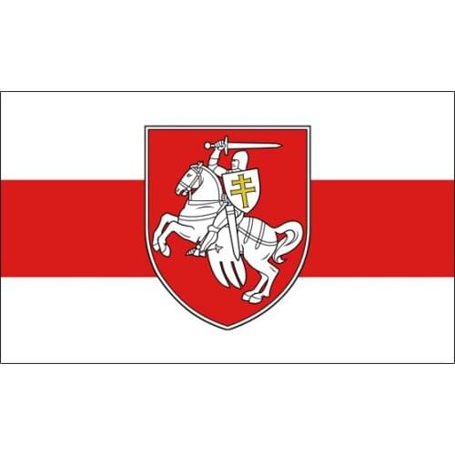 Belarus White Knight Pagonya Flag 3*5 ft 90*150 cm 100 d polyester Flying