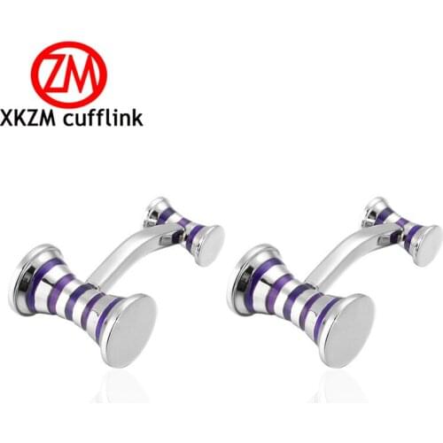 Formal Purple cone pattern Cufflink for Mens Suits Buttons Geometric Wedding Cufflink French Grooms Shirt Brand Cuff Links