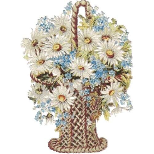 Chrysanthemum, Flower Basket Needlework Cross stitch for Embroidery kits,14CT unprinted Patterns Cross-Stitching,DIY Handmade