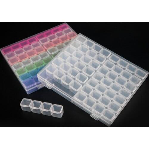 Nail Tools Separate Detachable Small Grid Jewelry Storage Box Diamond, Rhinestone and Pearl Tool Storage Box