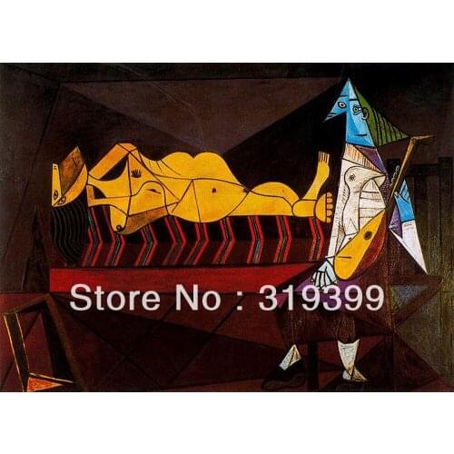 Oil Painting Reproduction on Canvas,the-serenade-1942 by pable picasso ,Museam Quality,Fast Free Shiping, handmade