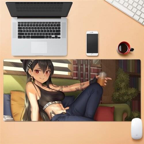 Kawaii pink beautiful girl heart cartoon mouse pad office non-slip creative table mat mouse pad anime mouse pad mouse pad keyboa
