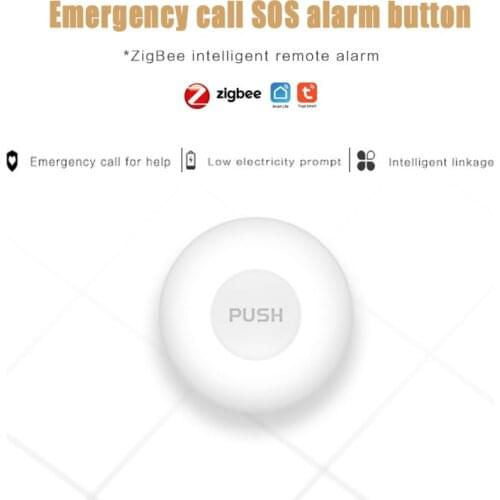 Tuya Smart Life ZigBee One-key Alarm SOS Emergency Call Button Wireless Button Old Man Emergency Alarm Calling Bell