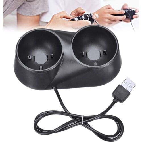 Mayitr 1pc Dual USB Controller Charger Dock Professional Game Charging Station Stand For PS4 Playstation VR PSVR Move Tool