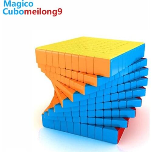 Meilong Magic Speed 9x9x9 Cube Professional Black and Stickerless Moyu 9x9 75 mm magic Cubes Puzzle Adult Antistress Puzzles Toy