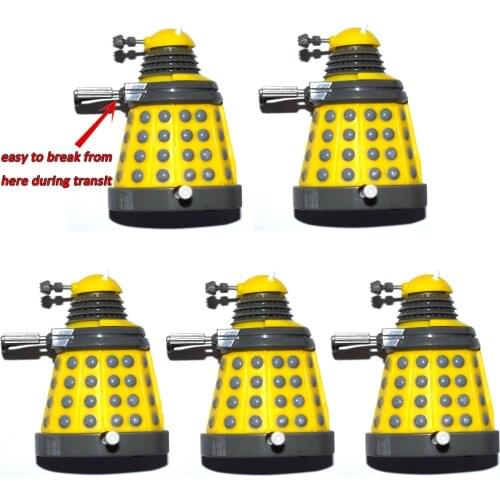 Lot of 5 Dr. Doctor Who Yellow Wind Up Dalek 3" Mini Loose Action Figure