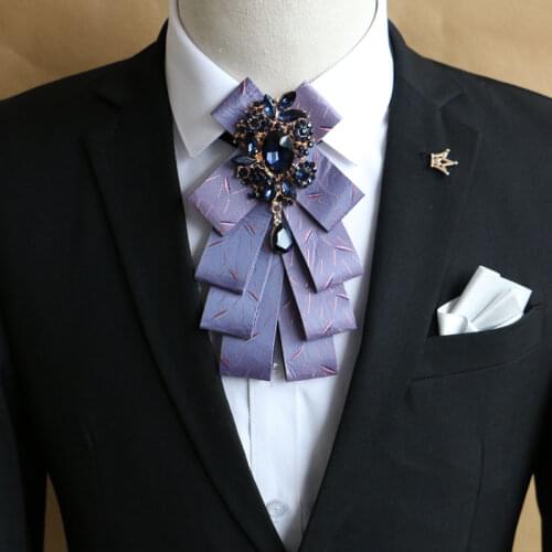 New British Business Suit Bow Tie Mens Wedding Dress Groom Bow Tie Mens Korean Diamond Bow Tie Butterfly