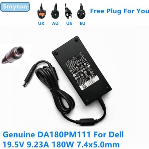 Original DA180PM111 180W 19.5V 9.23A Power Supply AC Adapter For Dell ALIENWARE 15 R3 13 R2 14 17 R4 R5 G3 G5 G7 Laptop Charger