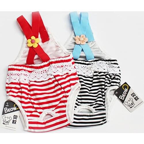Pet Dog Diapers Panties Physiological Pants Strap Physiological Sanitary Anti-Harassment Heat-Struck Underpants Put Changing Pad