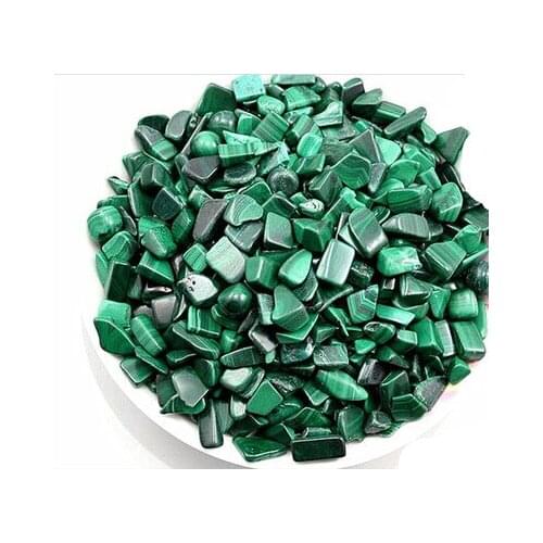 100g Natural malachite rubble pillow fishbowl stone flowerpot stone decoration