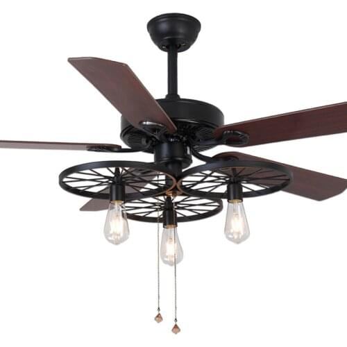 American retro industrial style ceiling fan with lights remote control bedroom ceiling fans with lights