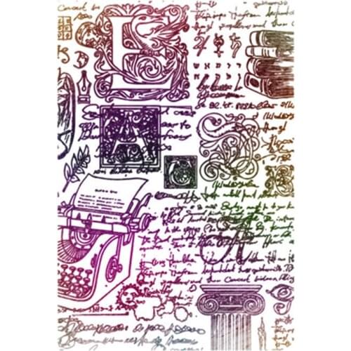 11*16CM Roman Script Transparent Clear Stamps / Silicone Seals Roller Stamp For DIY Scrapbooking Photo Album/Card Making