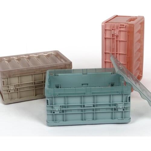 3 Sizes Transparent Foldable Car Storage Boxes with Lids Clothes Underwear Socks Toys Food File Plastic Storage Organizer Box