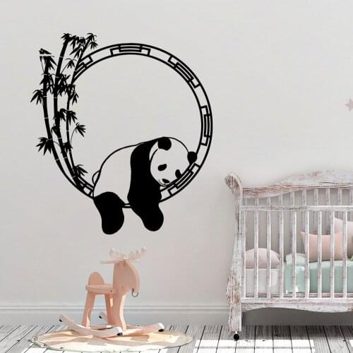 Romantic panda Wall Stickers Personalized Creative For Kids Rooms Decoration Decal Creative Stickers