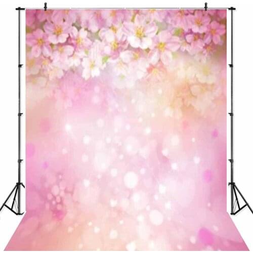 Seekpro Spring Cherry Blossoms Petals Painting Happy Birthday Party Professional Portrait Photography Studio Backdrop Background