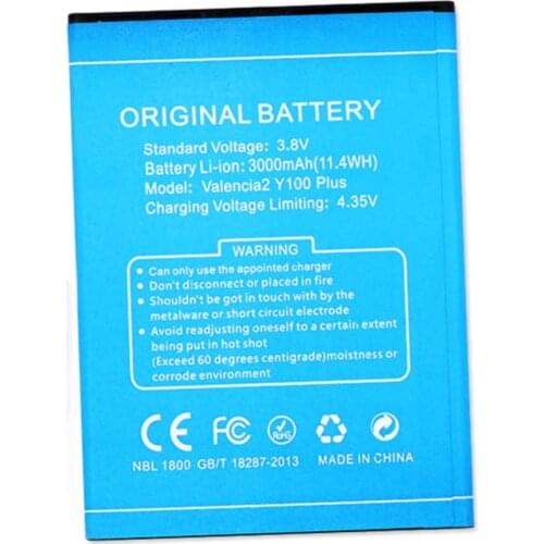 For DOOGEE Y100 Plus Battery For Doogee Valencia 2 Y100 Plus 3000mAh High quality Replacement Battery NEw