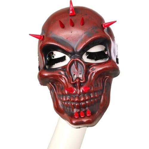 Steampunk Red Skull Face Mask Spikes Halloween Cosplay Costume Masquerade Masks Halloween Accessories