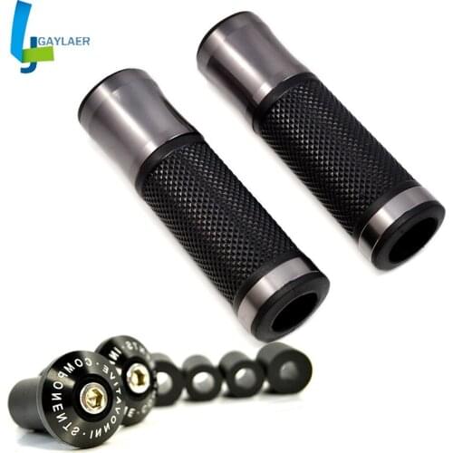 Universal 7/8 "22mm Motorcycle Handlebar Grips Motorbike Handle Hand Bar with Ends Weights Anti Vibration Silder Plug