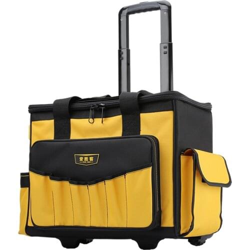 Tool Box With Wheels Professional Toolbox Complete Toolkit Repair Large Thick Electrician Hand-held Luggage Wear-resistant