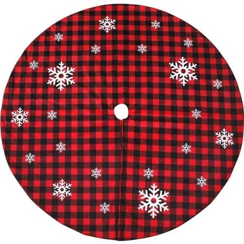 Christmas Tree Skirt Tree Skirt With Snowflake Design, 48Inch Double Layers Xmas Tree Skirt For Holiday Decorations
