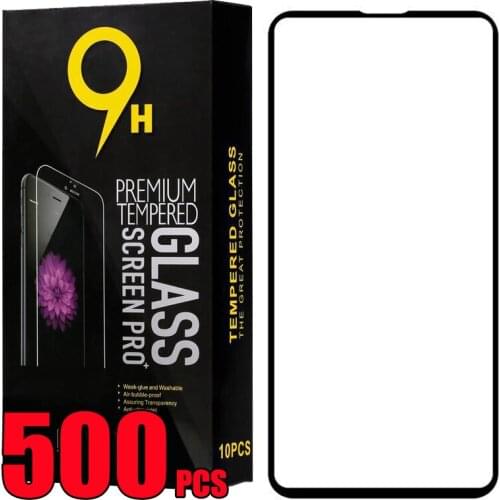 500pcs Tempered Glass Full Screen Protector For Xiaomi Redmi Note 10 Pro Max 10S 9 9S 9A 9C 9T 8 8A 8T Printing With Package