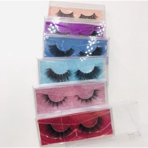 6 Pairs/Lot Mink 5D Lashes Natural Regular Eyelashes Custom Clear Boxes Eyelash