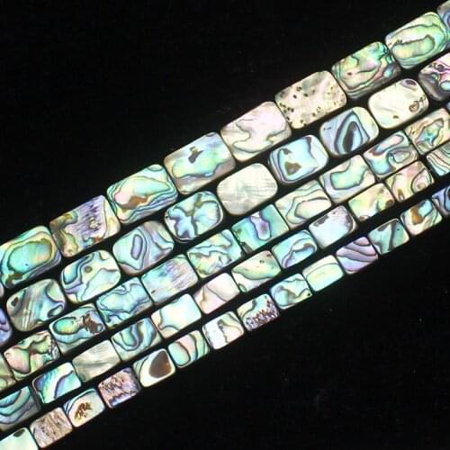 8-18mm Beautiful Multi-Color Abalone Shell Rectangle Beads 15"For DIYJewelry making!We provide mixed wholesale for all items