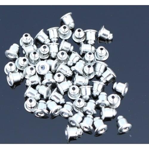D011 50pcs/lot Jewelry Accessories Bullet Stoppers Earnuts Ear Plugging Blocked Earring Back DIY Findings & Components
