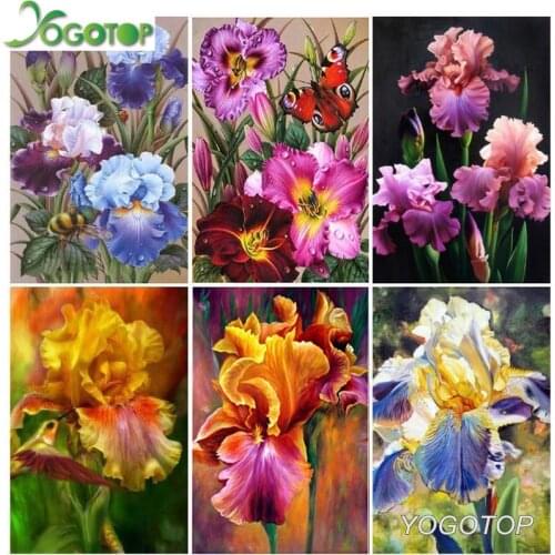 Diamond Embroidery iris Flowers Rhinestones Pictures Diy Diamond Mosaic Sale Cross Stitch Diamond Painting Full Art YY2028